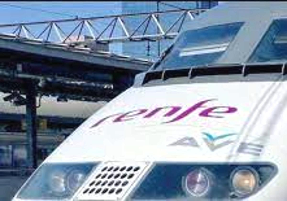 Locomotora de un tren AVE.