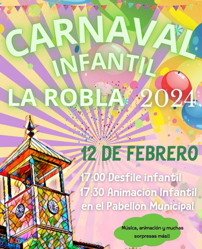 Cartel carnaval infantil en La Robla