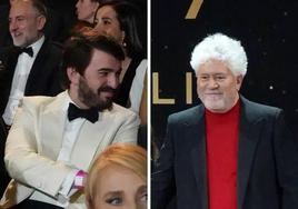 El vicepresidente de la Junta y Pedro Almodóvar en la gala de los Goya.