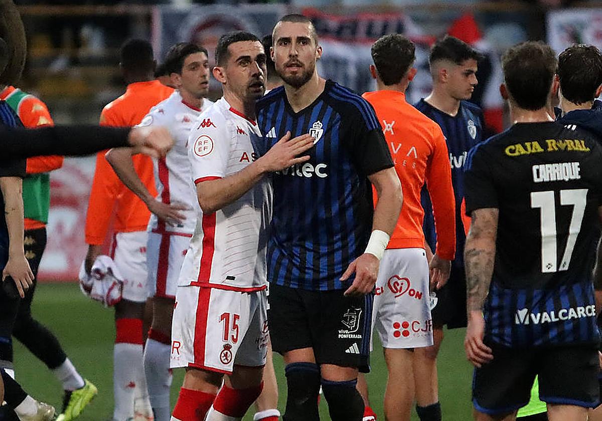 Fornos y Andújar, en el derbi del pasado domingo.