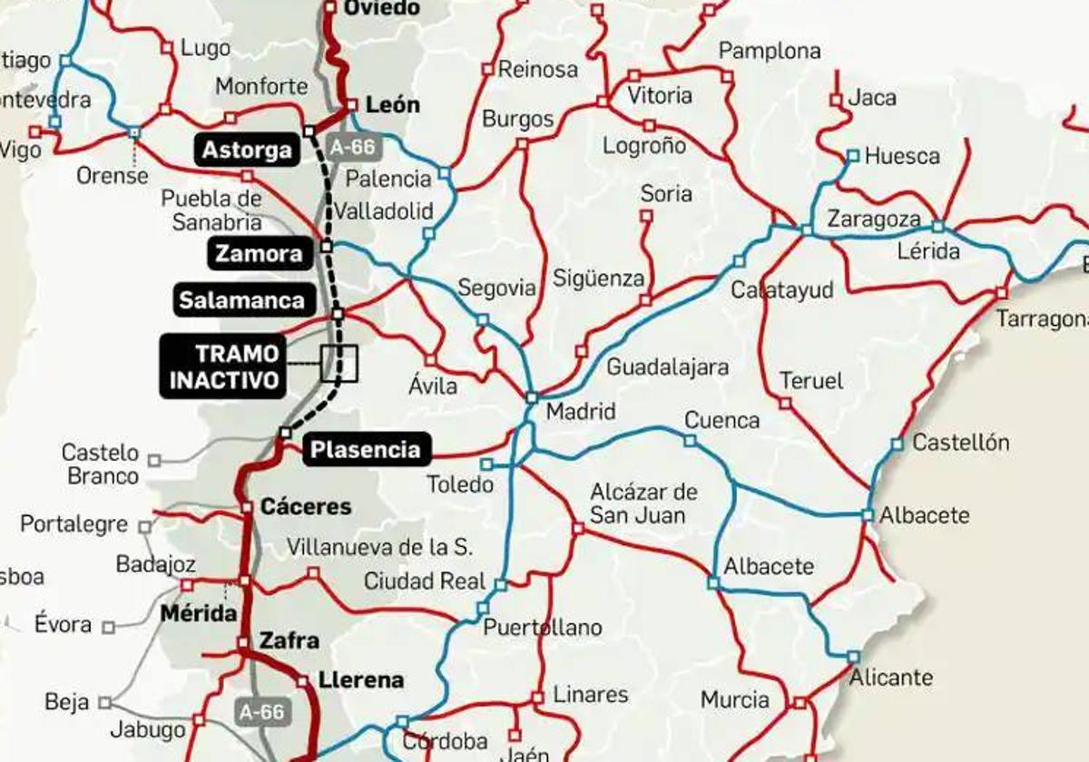 Mapa de la ruta de la plata.