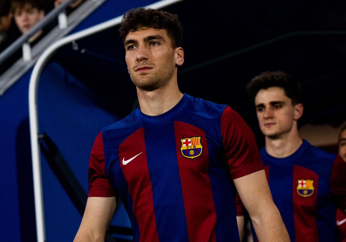 Percan. en un partido con el Barça B.