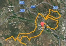 Recorrido de la I Ruta 4x4 Santovenia de la Valdoncina