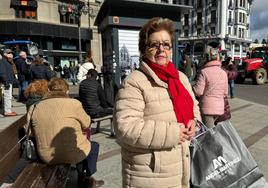 Milagros Méndez en la tractorada del 23 de febrero en la capital leonesa.