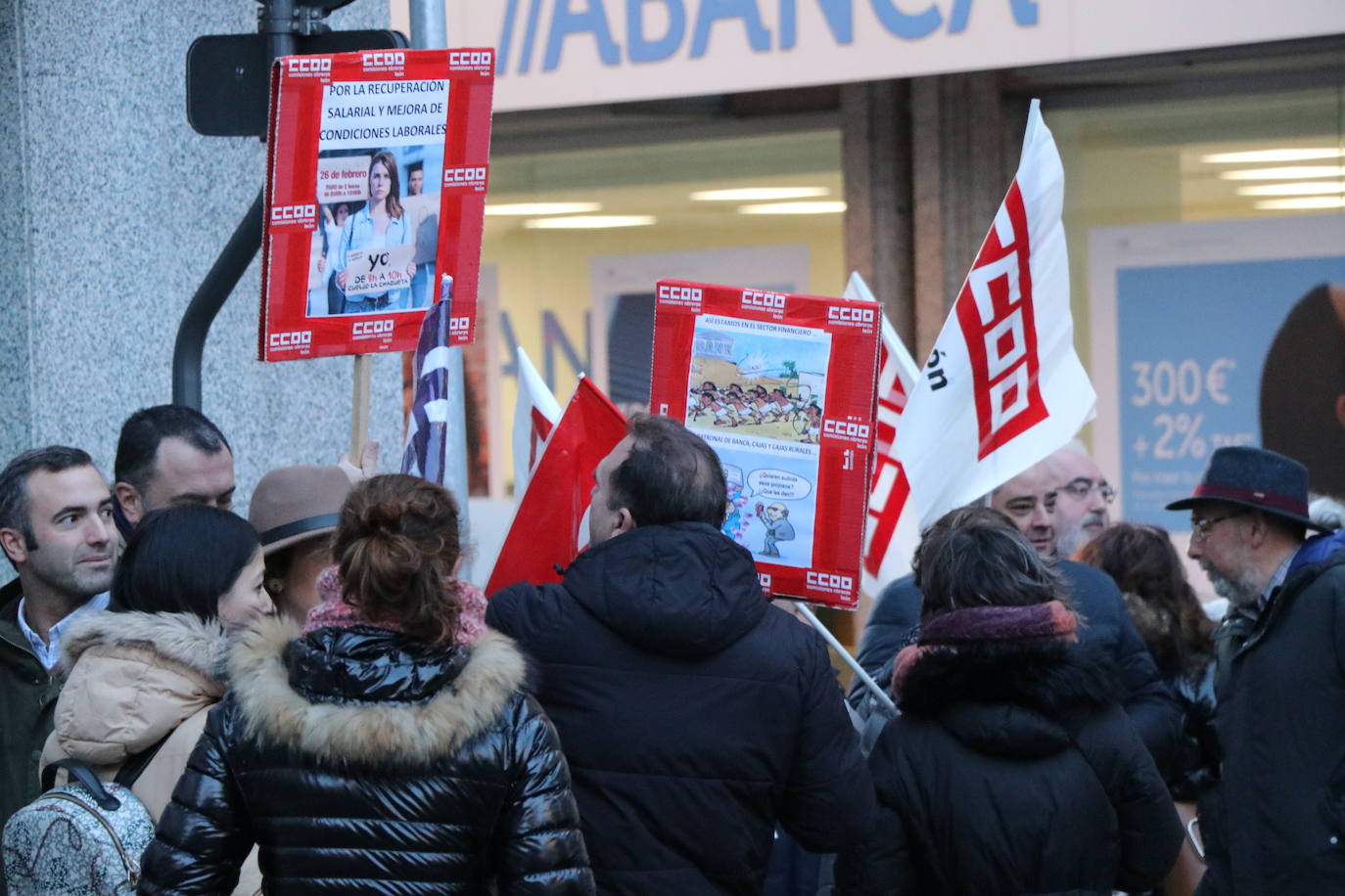 Huelga empleados de banca