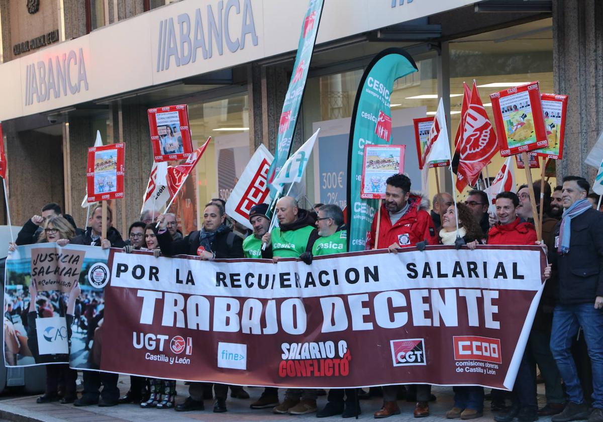 Huelga empleados de banca