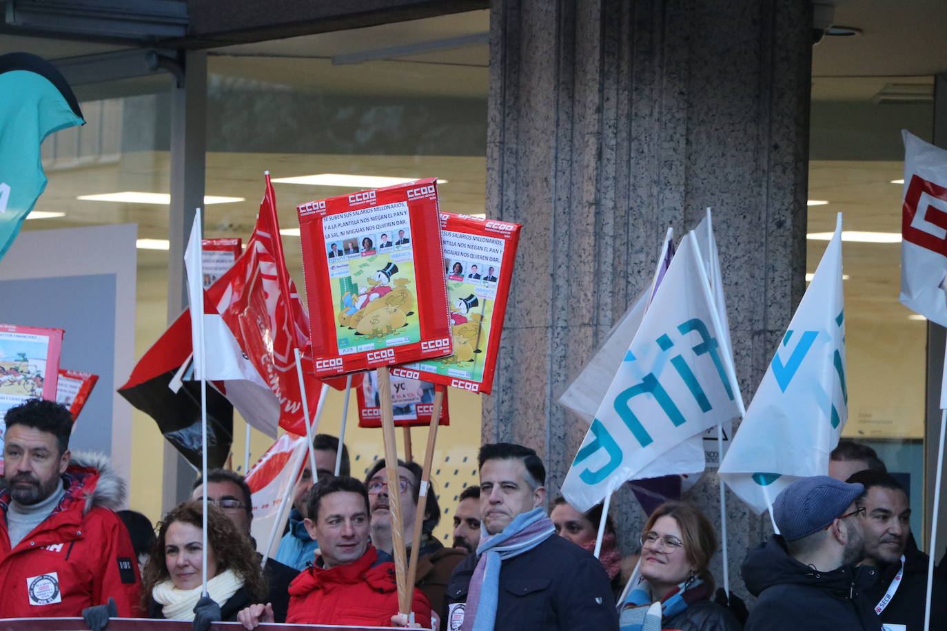 Huelga empleados de banca