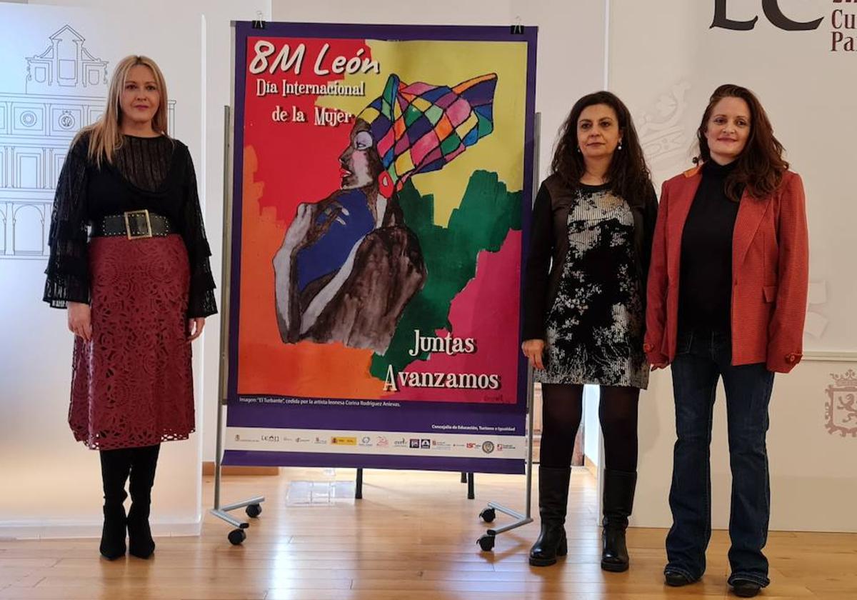 Presentación de las actividades del 8M en León.