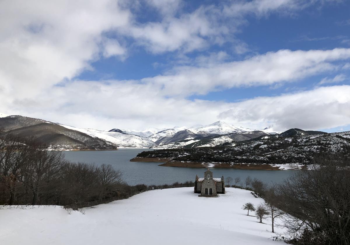 Imagen tomada desde la Montaña de Riaño el pasado miércoles 28 de febrero.