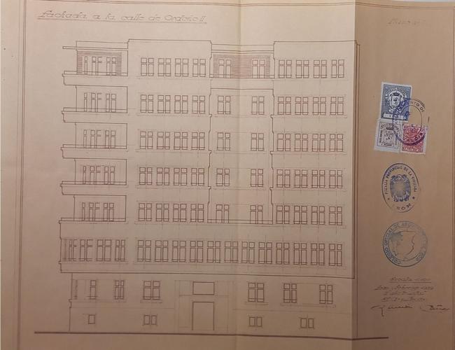 Planos originales de la construcción de la Casa Arriola, 1939.