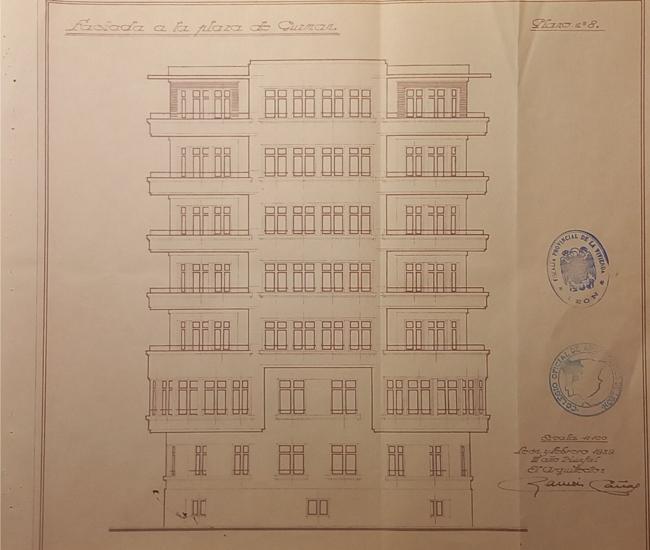 Planos originales de la construccion de la Casa Arriola. 1939.