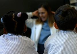 Alumnos en el colegio Marista San José