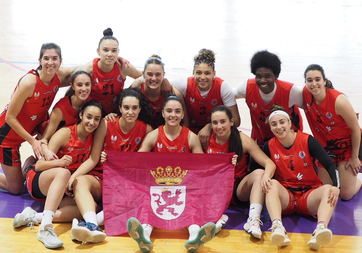 Las jugadoras leonesas tras la victoria.