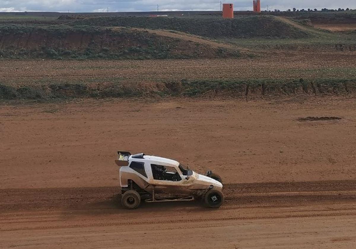 Dani Sordo entrenando el domingo en los cucharales.