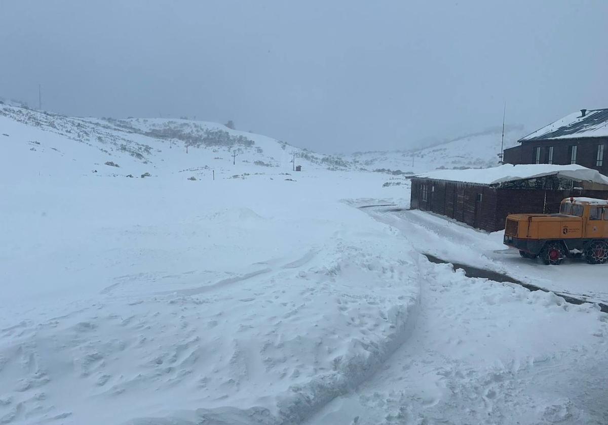 Nieve en San Isidro.