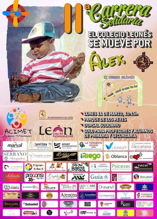 Cartel carrera solidaria Colegio Leonés