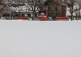 Nieve en la localidad de Ciñera.