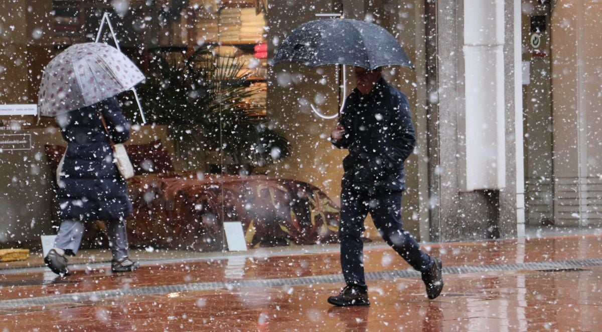 Nieve en la ciudad de León