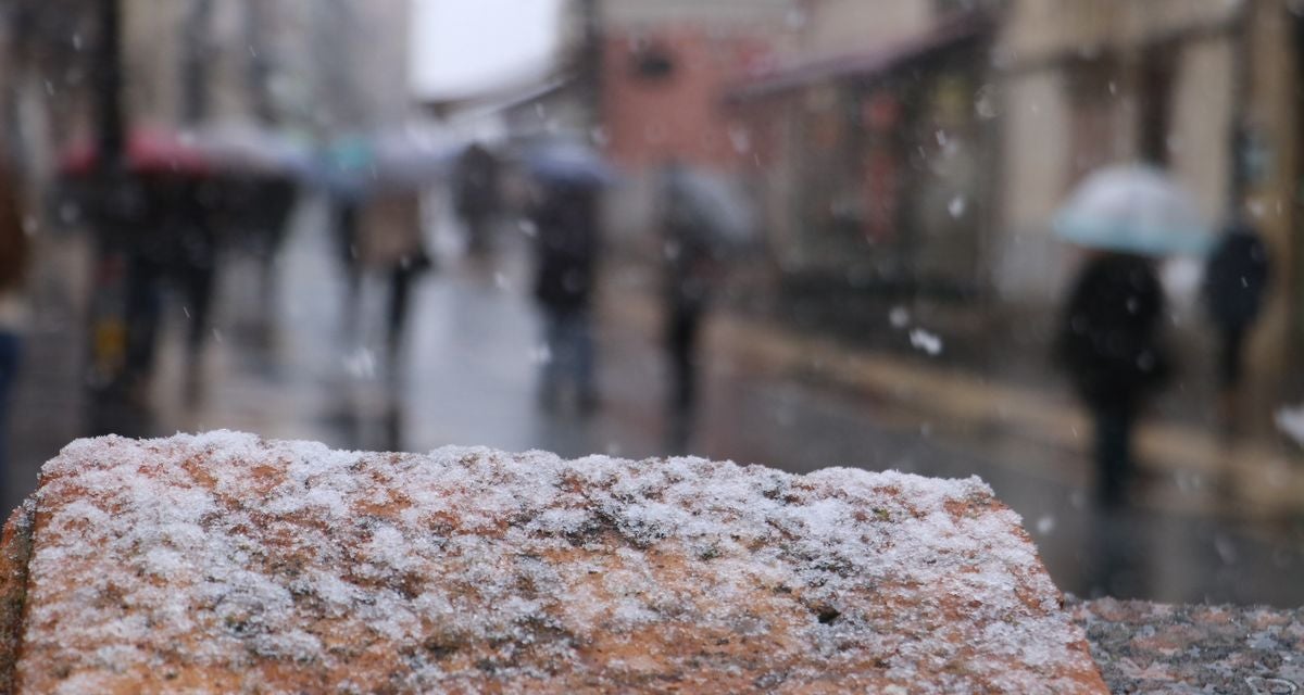 Nieve en la ciudad de León