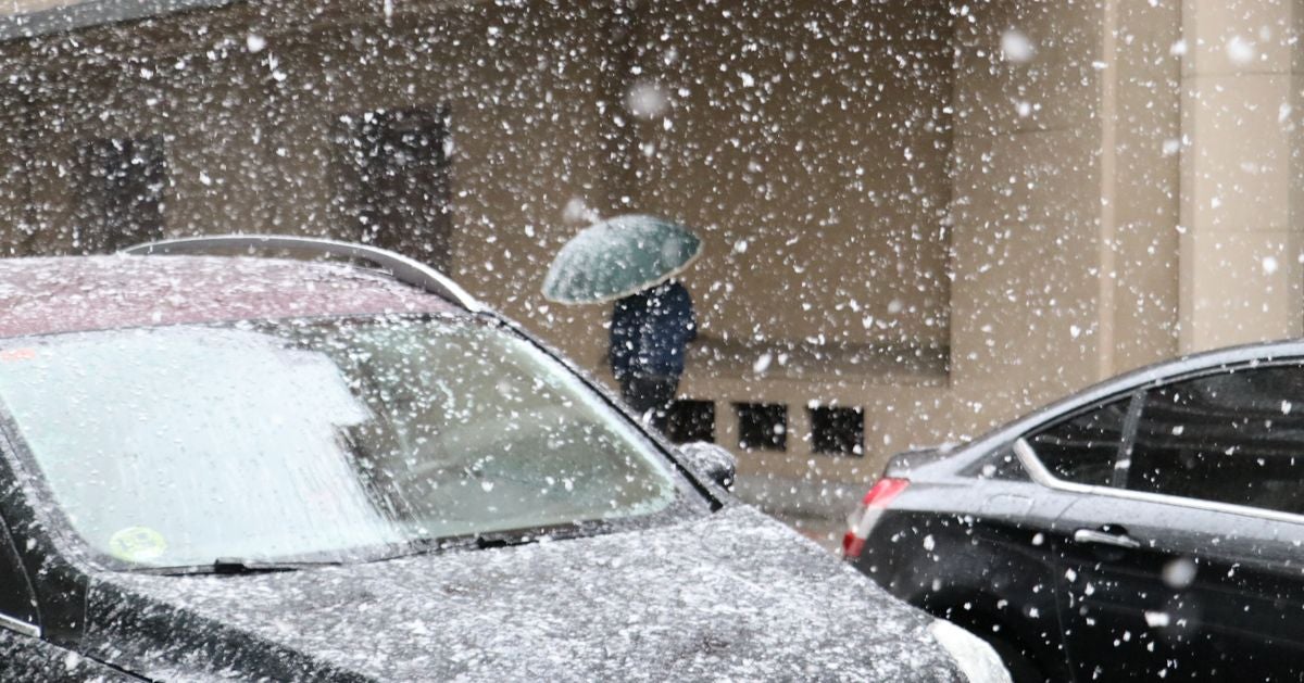 Nieve en la ciudad de León
