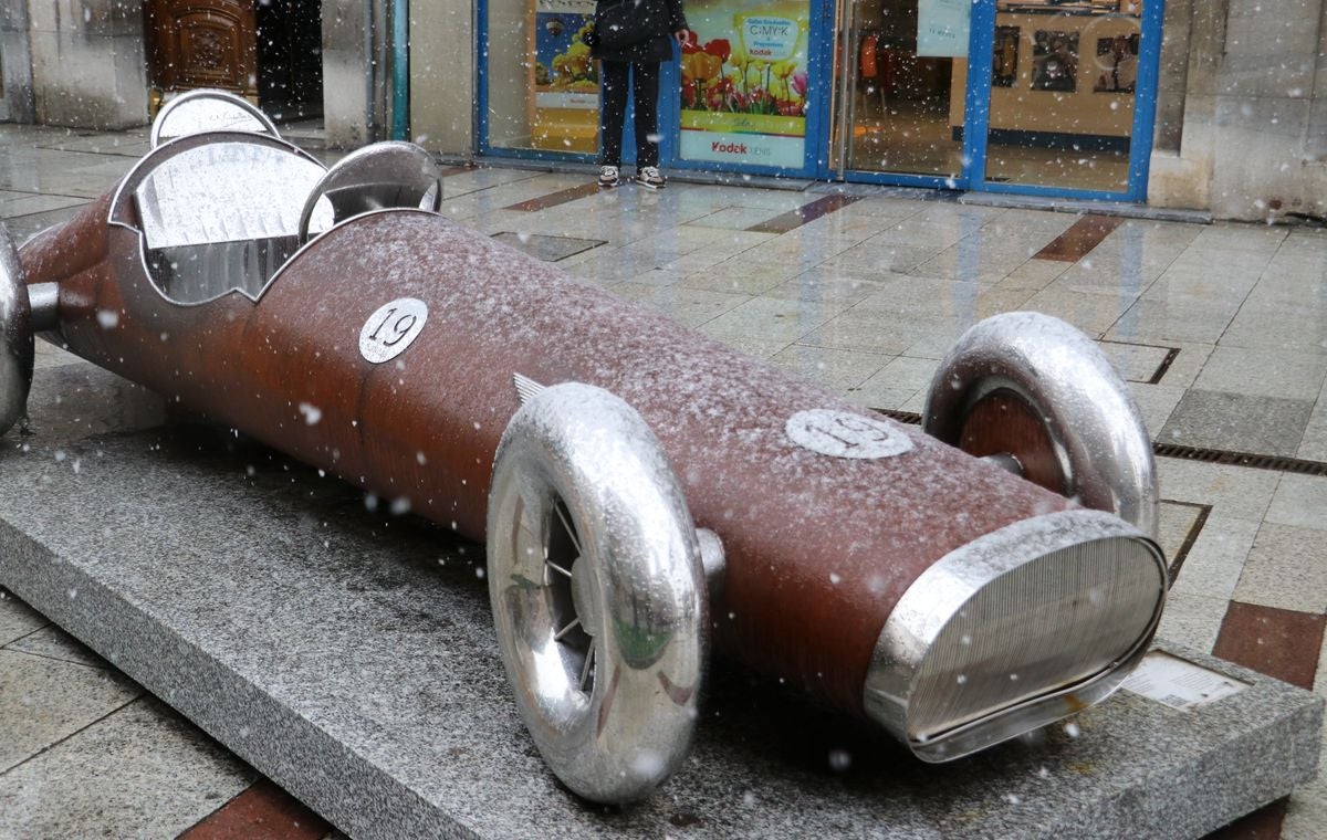 Nieve en la ciudad de León