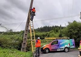 Instalación de Internet de alta velocidad.