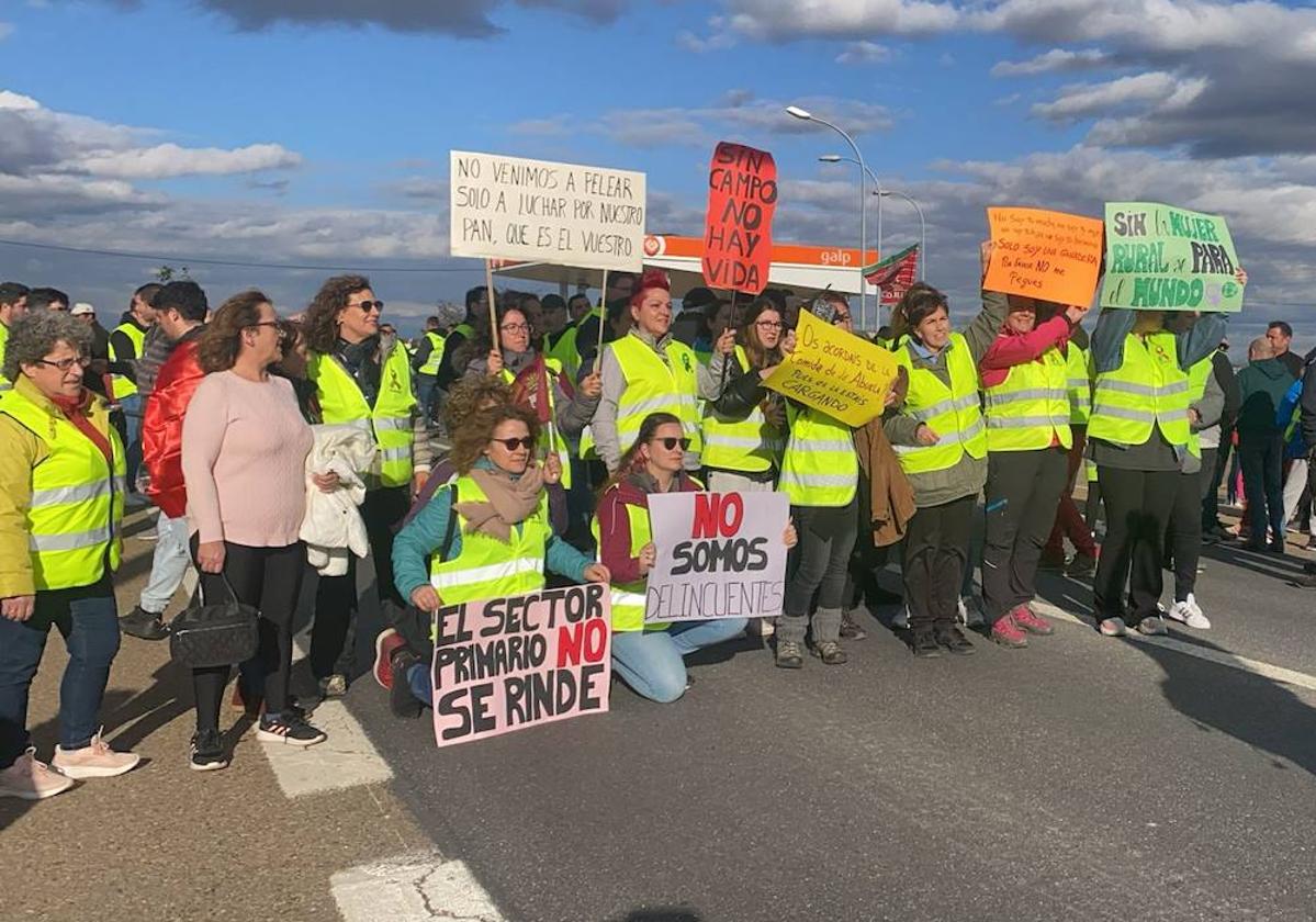 Imagen de las protestas en Villadangos del Páramo.