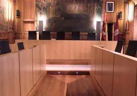 Imagen de la sala de plenos de la Diputación de León.