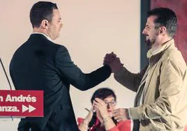 El secretario autonómico del PSOE, Luis Tudanca, y el secretario provincial Javier Alfonso Cendón, en una imagen de archivo.