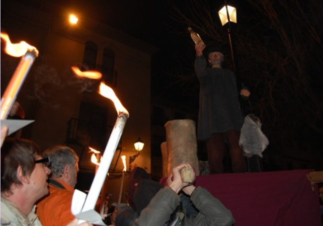 Genarín en la Plaza del Grano.