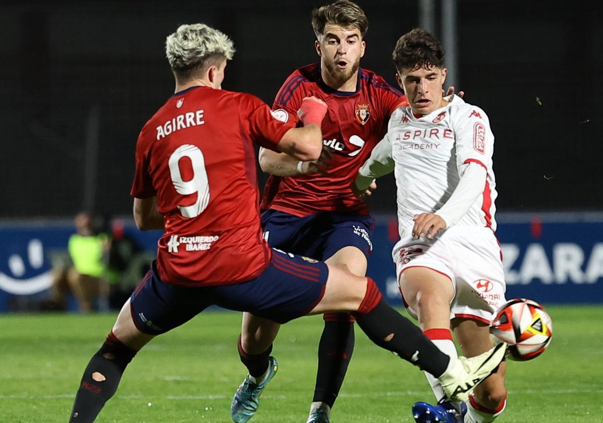 Nico Toca, en el partido ante Osasuna Promesas.