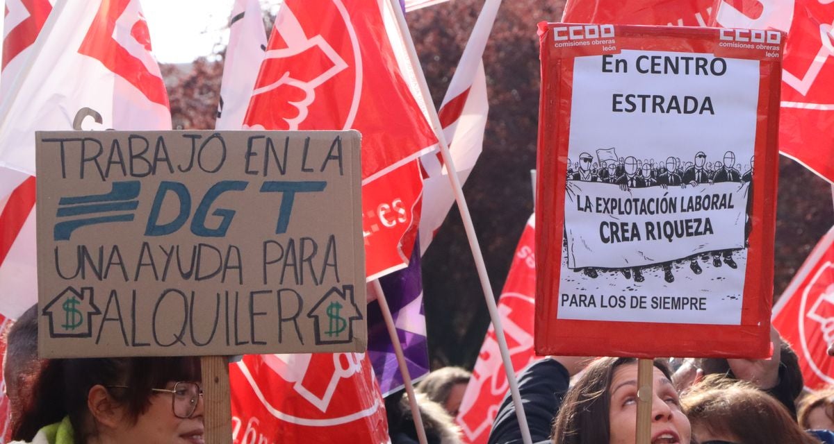 La plantilla del Centro Estrada realiza una marcha en León