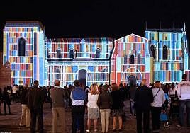 Imagen de archivo de las proyecciones artísticas en San Isidoro.
