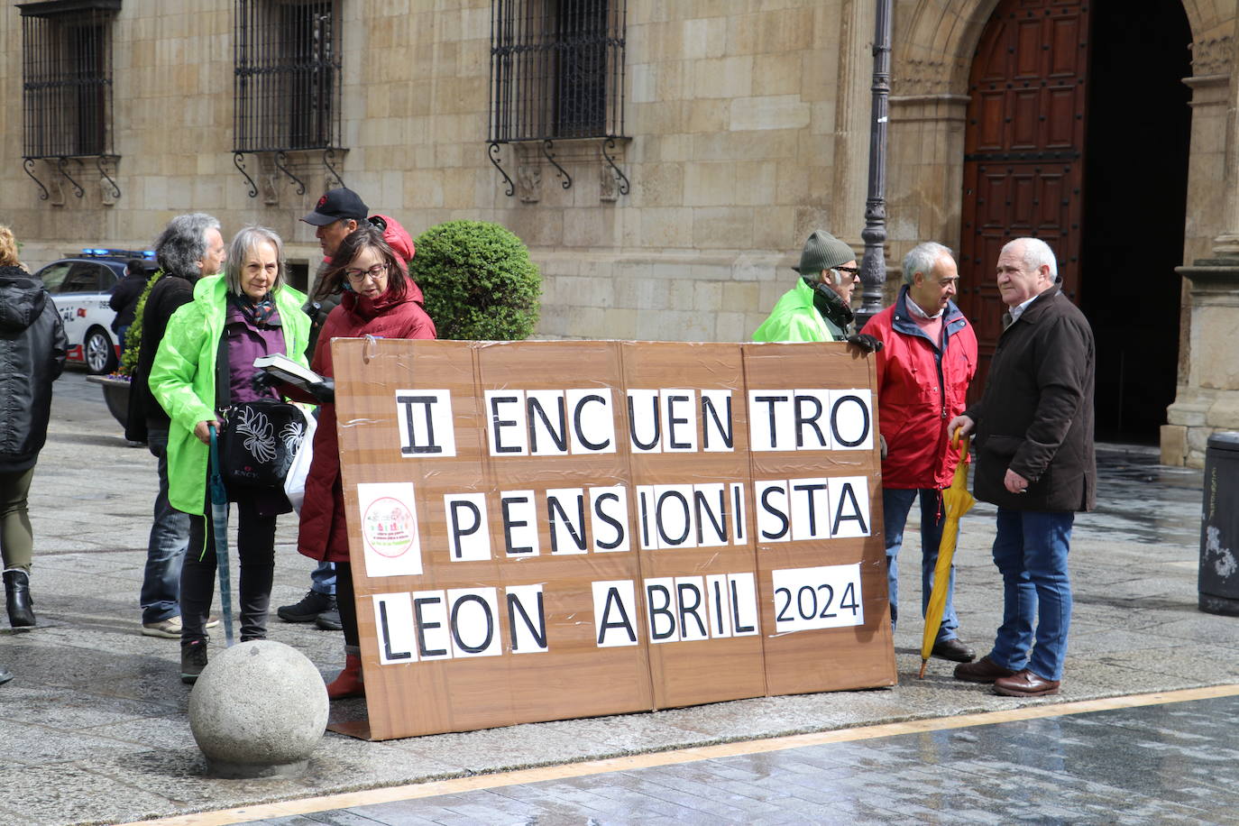 Concentración de pensionistas en León