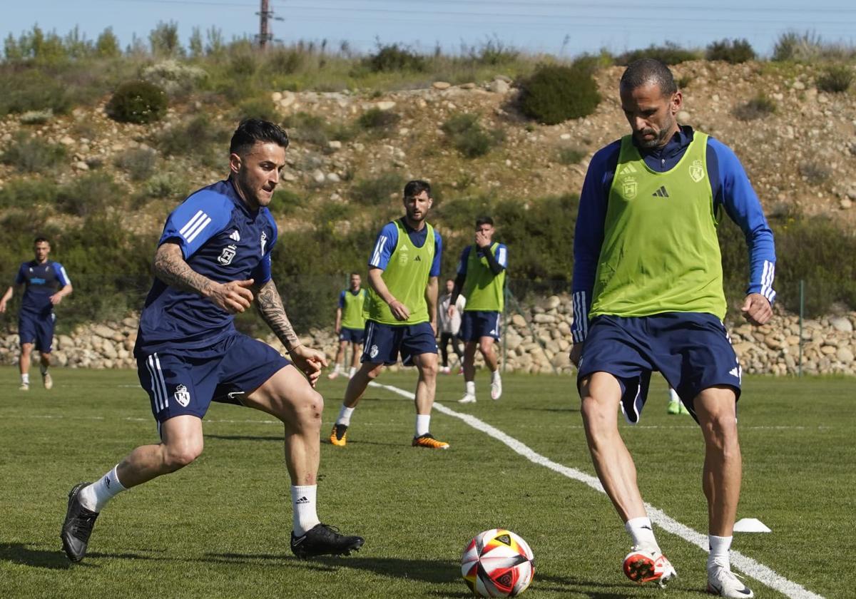 Imagen de los últimos entrenos de la Deportiva antes del encuentro frente al Logroñés.