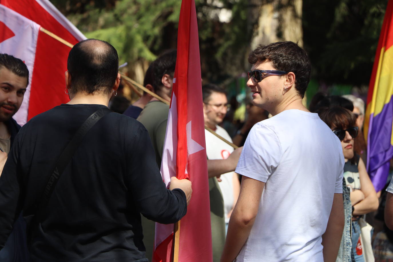 magen de la manifestación a favor de la república en León.