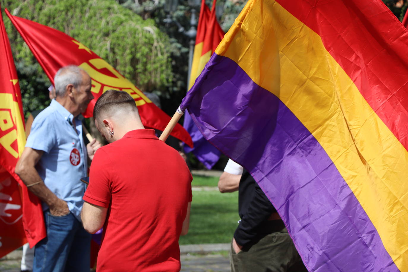 magen de la manifestación a favor de la república en León.