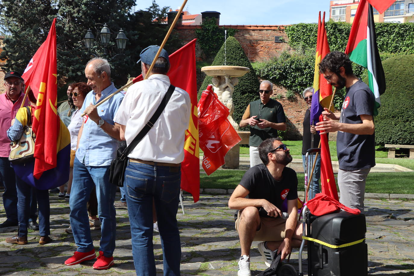 magen de la manifestación a favor de la república en León.