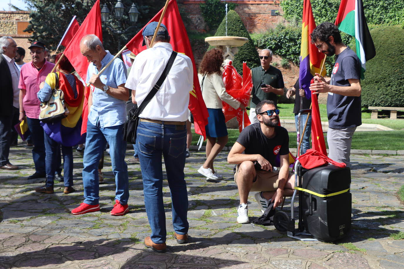 magen de la manifestación a favor de la república en León.