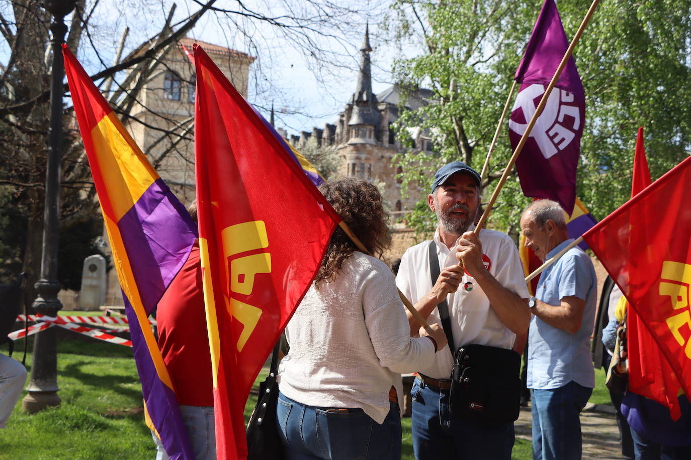 magen de la manifestación a favor de la república en León.