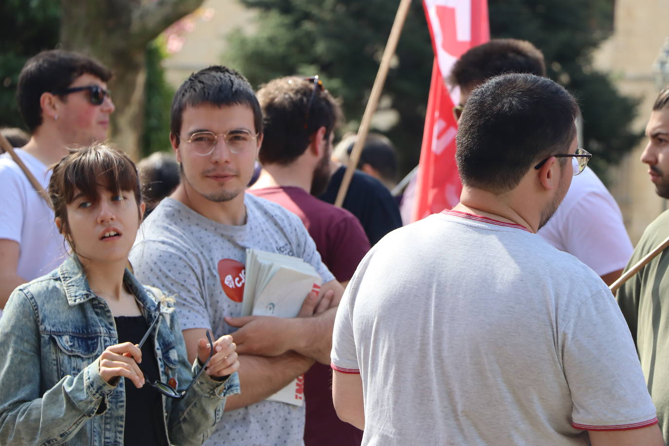 magen de la manifestación a favor de la república en León.