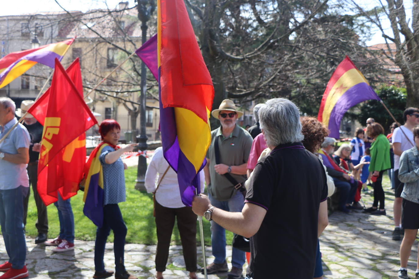 magen de la manifestación a favor de la república en León.