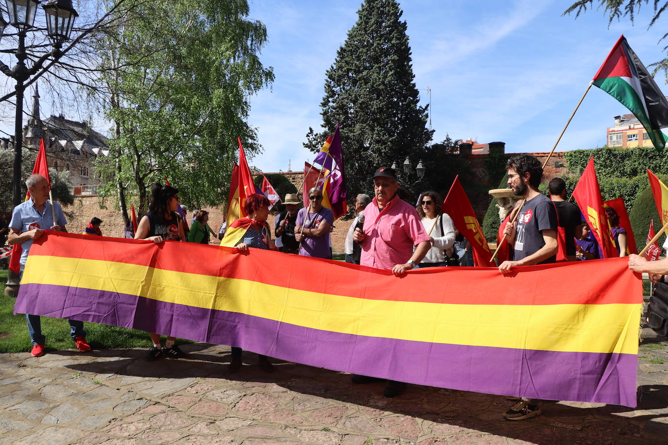 magen de la manifestación a favor de la república en León.