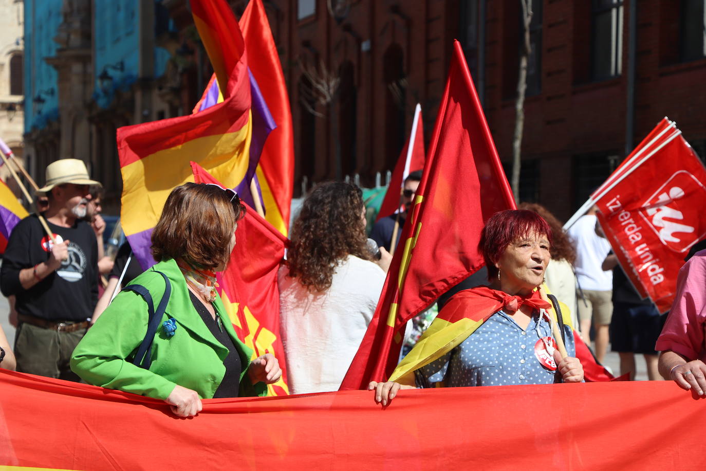 magen de la manifestación a favor de la república en León.