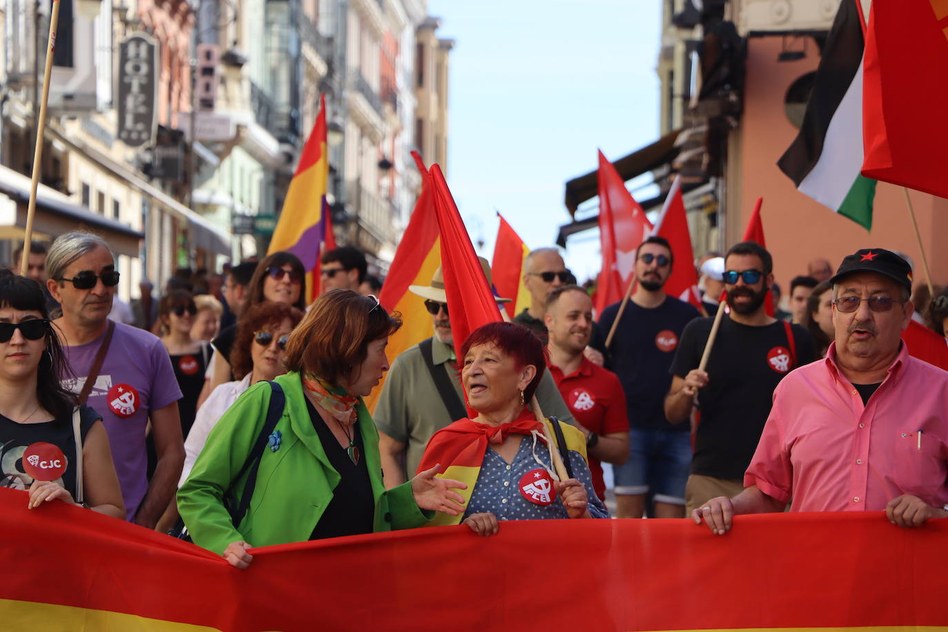 magen de la manifestación a favor de la república en León.