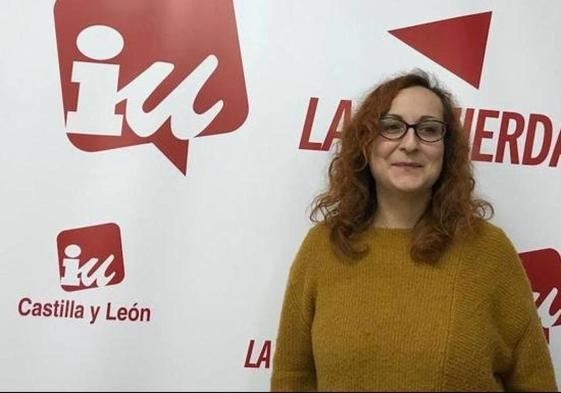 La coordinadora local de IU en León, Carmen Franganillo.