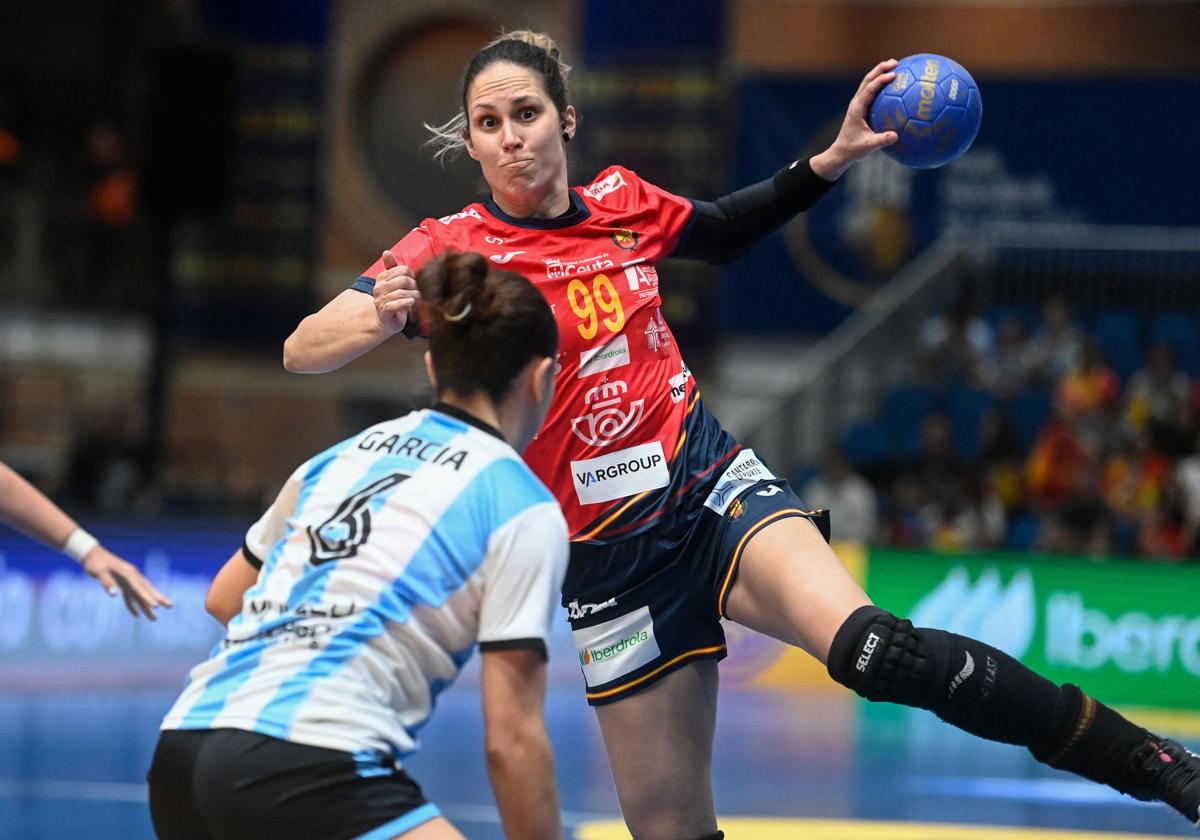 Mireya González, en el partido ante Argentina.