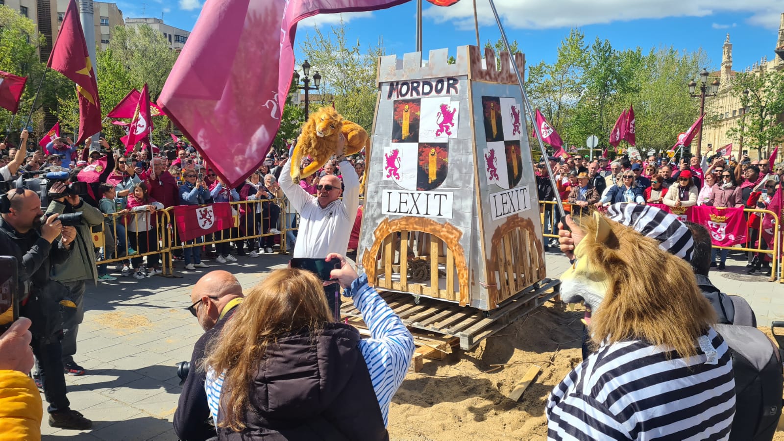 Manifestación por la autonomía leonesa en el Día de Castilla y León