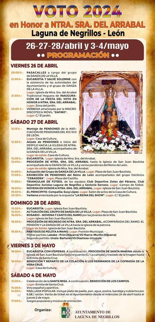 Cartel fiestas de Laguna de Negrillos