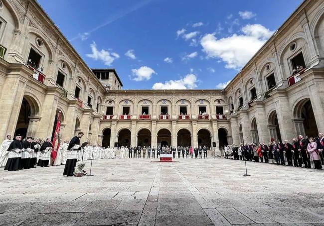 El claustro de San Isidoro durante la ceremonia.